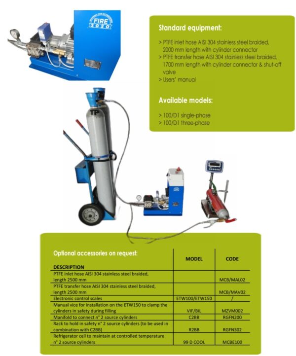CO2 Transfer system pump 100/D1 High Pressure refilling unit #3150 photo 2