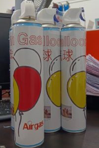 Helium Balloon Gas with 4 disposable aerosol can for 5 pcs of balloon