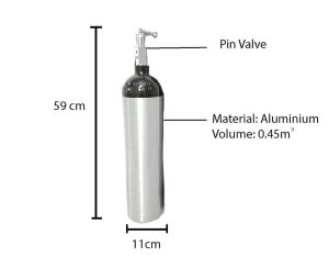 aluminium cylinder 2.9L
